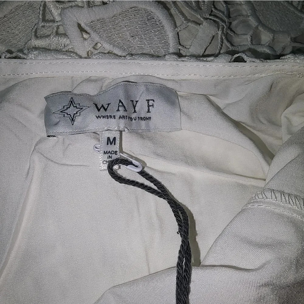 NWT WAYF White Lace dress size M